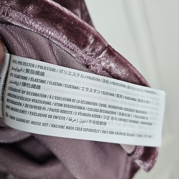 Womens Hollister Velvet Lavender Mauve Long Sleeve Off Shoulder Mini Dress SM - Picture 4 of 4